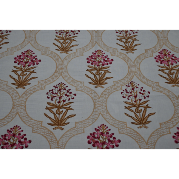 Hand Block Printed Bed Sheet and Pillowcase Set Fitted Bedsheet (queen)