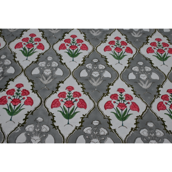 Hand Block Printed Bed Sheet and Pillowcase Set Fitted Bedsheet (queen)