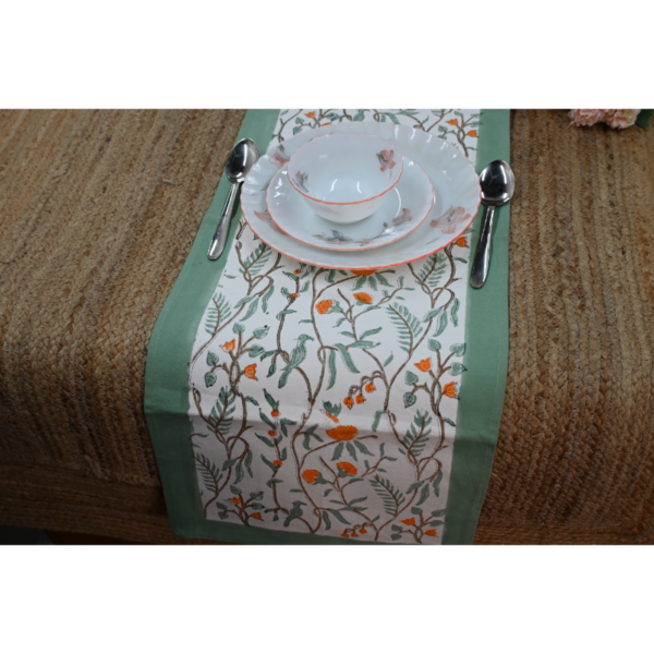 Six-Seater Handblock Printed Table Runner