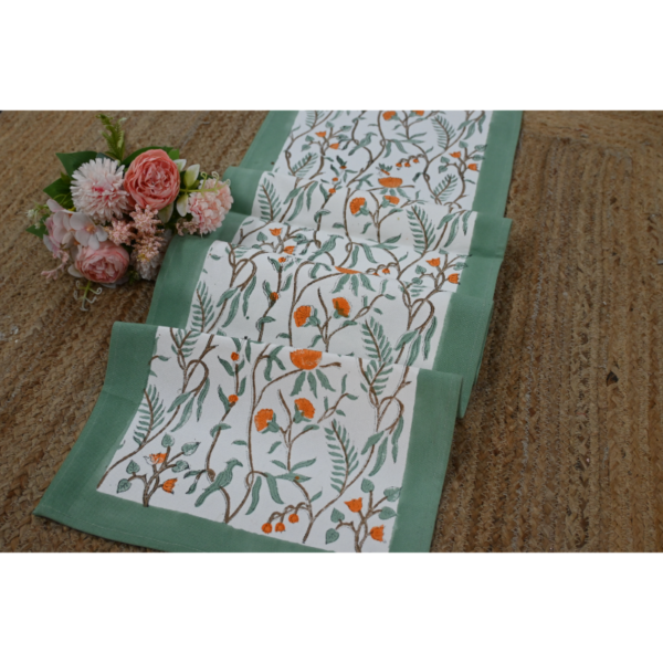 Six-Seater Handblock Printed Table Runner