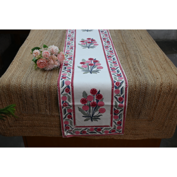 Six-Seater Handblock Printed Table Runner